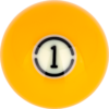 RBABK_01 Aramith BLACK Replacement Ball – #1 | Golden Break Billiards